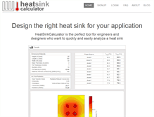 Tablet Screenshot of heatsinkcalculator.com